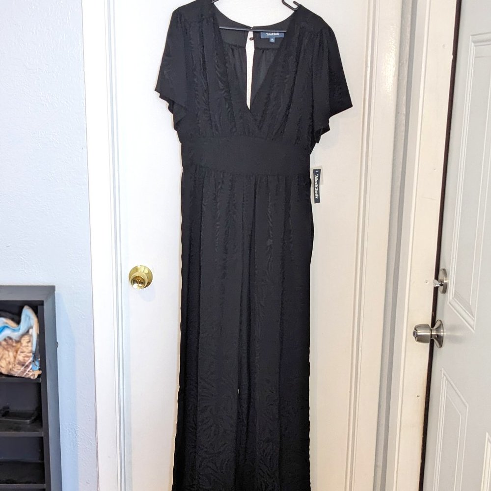 NWT Modcloth Black Animal Print Wide Leg Jumpsuit